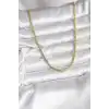 14K Gold Renk Kaplama Boru Zincir Model CM Kadın Kolye