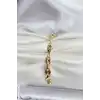 14K Gold Renk Kaplama Kahve Çekirdeği Model CM Kadın Bileklik