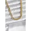 14K Gold Renk Kaplama Kalın Zincir Model CM Kadın Kolye