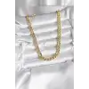 14K Gold Renk Kaplama Kalın Zincir Model CM Kadın Kolye