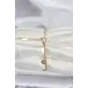 14K Gold Renk Kaplama Kalpli Model CM Kadın Bileklik