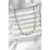14K Gold Renk Kaplama Model CM Kadın Kolye