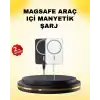 15W Kablosuz Şarj Destekli MagSafe Araç Tutucu Havalandırma Klipsli