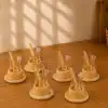 18 Parça Bambu Çay Seti - 6 Çay Bardağı - Borosilikat Cam