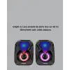 2+1 RGB LED Işıklı Güçlü Bas Sistemli Bilgisayar Hoparlörü