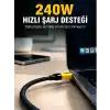 240W 3ü 1 Arada Hızlı Şarj Kablosu USB Type-C Lightning Micro USB