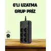 2500w Güçlü 6’lı Priz Usb Ve Type-c Çıkışlı Termal Korumalı