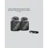 2in1 Kablosuz Yaka Mikrofonu İos Ve Android Uyumlu