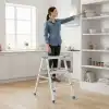 3+3 Çift Basamaklı Alüminyum Metal Merdiven