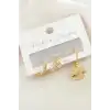 3 Adet Çiçek Zirkon Taşlı Küpe