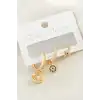 3 Adet Göz Zirkon Taşlı Küpe