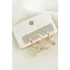 3 Adet Hilal Yıldız Zirkon Taşlı Küpe