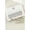 3 Adet Kalp Zirkon Taşlı Küpe