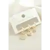 3 Adet Kalp Zirkon Taşlı Küpe