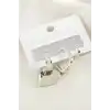 3 Adet Kalp Zirkon Taşlı Küpe