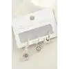 3 Adet Nazar Zirkon Taşlı Küpe