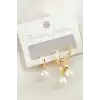 3 Adet Oval İnci Zirkon Taşlı Küpe