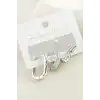 3 Adet Yıldız Zirkon Taşlı Küpe