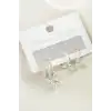 3 Adet Yıldız Zirkon Taşlı Küpe