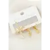 3 Adet Yıldız Zirkon Taşlı Küpe