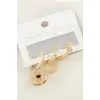 3 Adet Yuvarlak Zirkon Taşlı Küpe