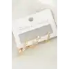 3 Adet Zikzak Zirkon Taşlı Küpe