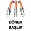 3 İn 1 Süper Hızlı Şarj Kablosu Android ve İOS Uyumlu Silikon Şarj Kablosu