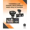 3 Kameralı Dashcam Sistem – Geri Görüş Yardımı, Park Koruması Ve G-sensör