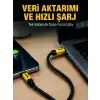 3ü 1 Arada USB Şarj Kablosu 240W Hızlı Şarj ve Veri Aktarım Kablosu