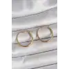 316 Çelik Gold Renk 22mm Kadın Halka Model Kadın Küpe
