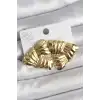 316 Çelik Gold Renk İşlemeli Üçgen Model Kadın Küpe