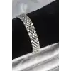 316L Çelik 12 mm Kalınlıkta Gümüş Renkli Erkek Bileklik