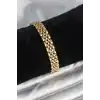 316L Çelik 9 mm Kalınlıkta Gold Renkli Erkek Bileklik