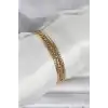 316L Çelik Gold Renk 3lü Kadın Bileklik