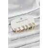 316L Çelik Gold Renk 6lı Set Kalp Form Kadın Küpe