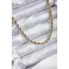 316L Çelik Gold Renk 60 cm Burgu Model Kadın Kolye