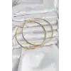316L Çelik Gold Renk 75 mm Halka Küpe