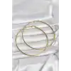 316L Çelik Gold Renk 80 mm Kadın Halka Küpe