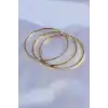 316L Çelik Gold Renk Ajda Model Kadın 65 mm Bilezik