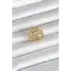 316L Çelik Gold Renk Başak Model Kadın Yüzük