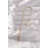 316L Çelik Gold Renk Beyaz Mineli Karışık Figürlü Tarot Kolye