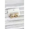 316L Çelik Gold Renk Deniz Kabuğu Model Kadın Küpe