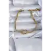 316L Çelik Gold Renk Düğüm Model Kadın Bileklik