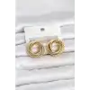 316L Çelik Gold Renk Halka Model Asorti Kadın Küpe