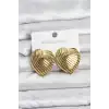 316L Çelik Gold Renk Kalp Model Kadın Küpe