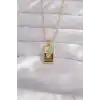 316L Çelik Gold Renk Karışık Mineli El Figür Tarot Kolye
