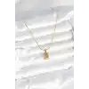 316L Çelik Gold Renk Mini Külçe Altın Model Kolye