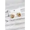 316L Çelik Gold Renk Sarmal Model Kadın Küpe