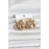 316L Çelik Gold Renk Sarmal Model Kadın Küpe