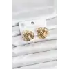 316L Çelik Gold Renk Sarmal Model Kadın Küpe